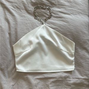 Adorable chain halter top
